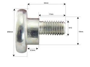 Śruba nożyka- M10x32mm - Zastępuje Vicon Zastępuje: 81160k S.78397