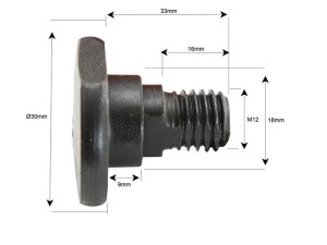 Śruba nożyka- M12x33mm - Zastępuje Kuhn, Taarup Zastępuje: 561-158-00 S.78375