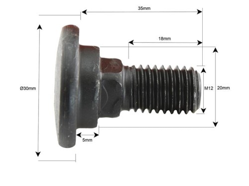 Śruba nożyka- M12x35mm - Zastępuje Taarup, Kverneland Zastępuje: 56.403.00 S.78395 - Intertraktor