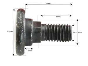Śruba nożyka- M12x36mm - Zastępuje Vicon Zastępuje: B1374593 S.105994