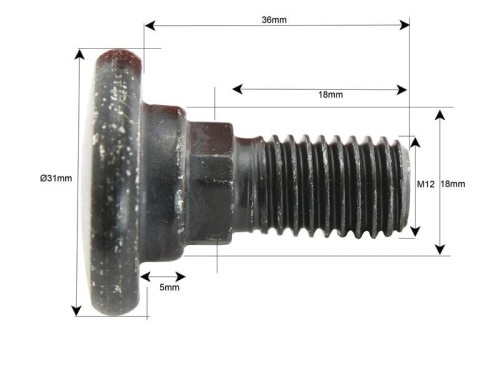 Śruba nożyka- M12x36mm - Zastępuje Vicon Zastępuje: B1374593 S.105994 - Intertraktor