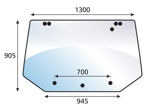 Szyba tylna gorna S.10070 - Intertraktor
