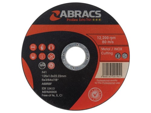 Tarcza Metall Ø125 x 1 x 22.23mm A60TBF S.13347 - Intertraktor