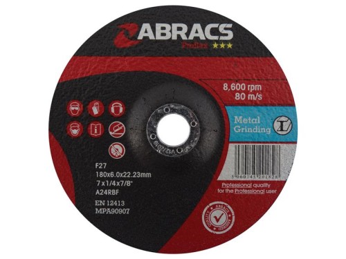 Tarcza do szlifowania metalu 178mm x 6mm x 22.23mm A24RBF S.11748 - Intertraktor