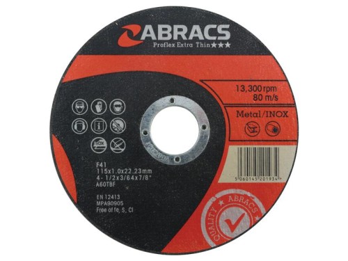 Tarcza Metall Ø115 x 1 x 22.23mm A60TBF S.13345 - Intertraktor