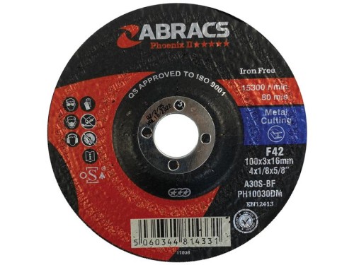 Tarcza Metal Ø100 x 3 x 16mm A30RBF S.11744 - Intertraktor