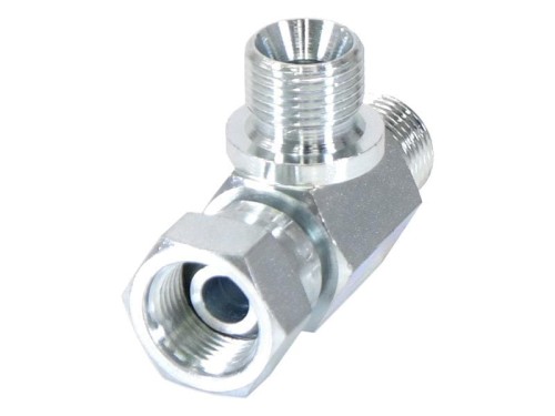 Trójnik hydrauliczny 3/8'' BSP Męski x 3/8'' BSP Obrotowa żeńska x 3/8'' BSP Męski S.12036 - Intertraktor