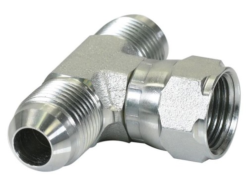 Trójnik hydrauliczny 3/4'' JIC Męski x 3/4'' JIC Męski x 3/4'' JIC Obrotowa żeńska S.12995 - Intertraktor