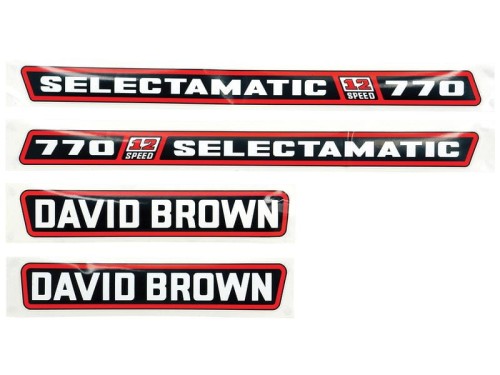 Zestaw naklejek - David Brown 770 Selectamatic S.63342 - Intertraktor