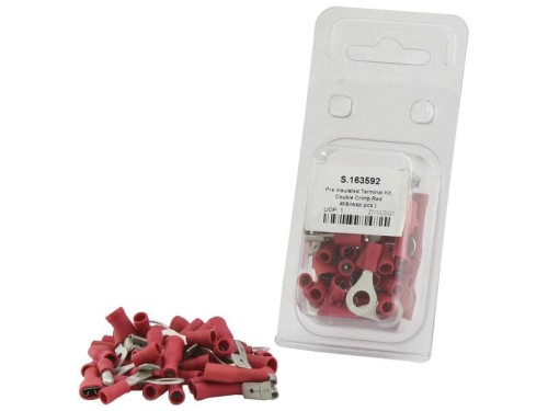 Złączki elektryczne asortyment, Double Grip Czerwony (agropak 45 szt) S.163592 - Intertraktor