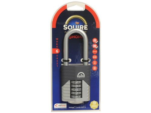 Squire 60/2.5 COMBI Kłódka Vulcan, Szerokość: 60mm (Stopień bezpieczeństwa: 6) S.129893 - Intertraktor