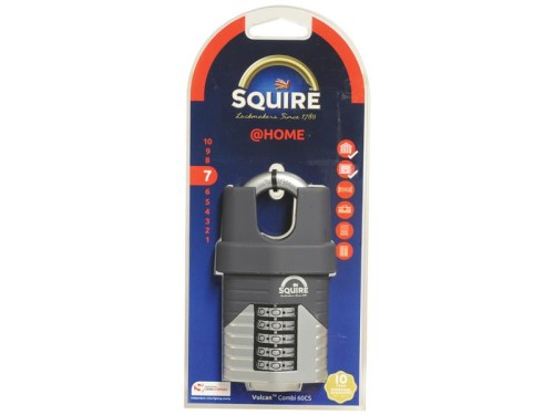 Squire 60CS COMBI Kłódka Vulcan, Szerokość: 60mm (Stopień bezpieczeństwa: 7) S.129891 - Intertraktor