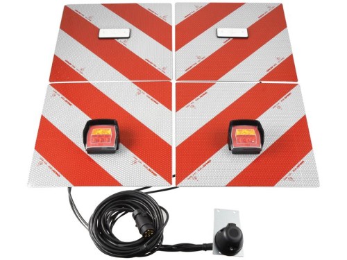 Tablica ostrzegawcza z lampą LED 12-36V, Lewa/Prawa S.143043 - Intertraktor