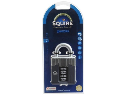 Squire 55 COMBI Kłódka Warrior, Szerokość: 55mm (Stopień bezpieczeństwa: 7) S.129876 - Intertraktor