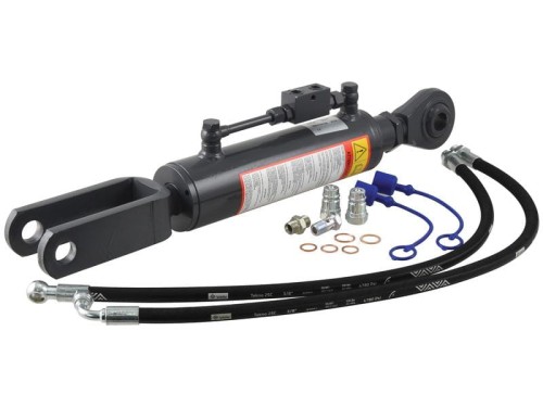 Wieszak hydrauliczny poziomujący (Dostarczany z: przewodami) - Kula Ø 28mm - Widełki Otwór Ø 28mm - Długość min: 680mm, średnica cylindra: 80mm. S.153741 - Intertraktor