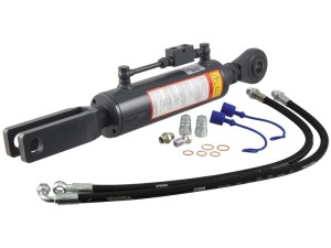 Wieszak hydrauliczny poziomujący (Dostarczany z: przewodami) - Kula Ø 28mm - Widełki Otwór Ø 32mm - Długość min: 710mm, średnica cylindra: 90mm. S.153742