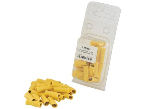 Końcówka Na Kabel, Double Grip - Żeński, 6.3mm, żółty (4.0 - 6.0mm), (agropak 25 szt) S.163607 - Intertraktor