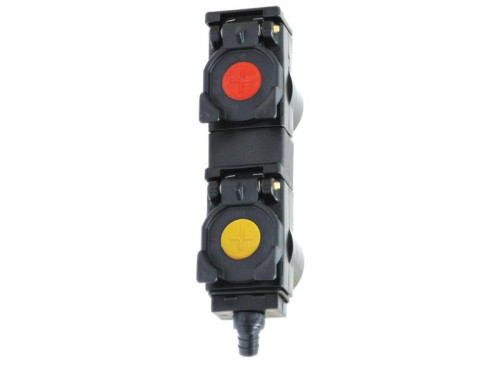 Zaślepka z kolektora oleju Double unit 82mm spacing, with Yellow and Red Clips 45 Degrees S.112760 - Intertraktor