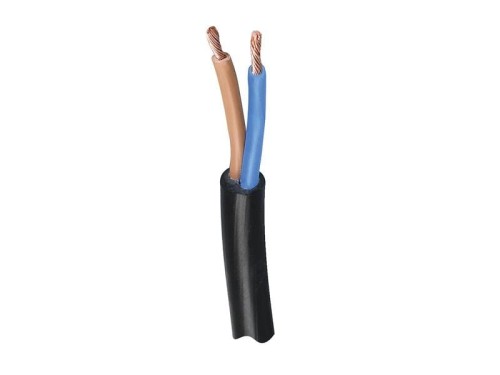 żyłowy kabel elektryczny - 2 Rdzeń, 1.5mm² Przewód, Czarny (Długość: 50M) S.139729 - Intertraktor