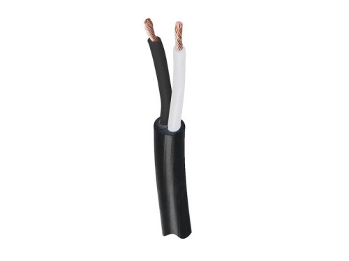 żyłowy kabel elektryczny - 2 Rdzeń, 1mm² Przewód, Czarny (Długość: 50M) S.139733 - Intertraktor