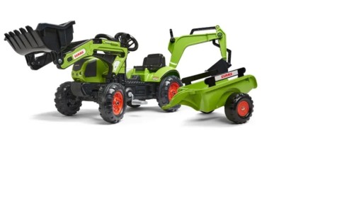 F2040N Koparko-ładowarka Claas z ładowaczem czołowym i przyczepą - Intertraktor